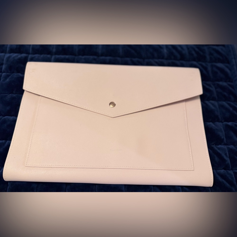 Glass Ladder & Co Megan Portfolio Clutch Organizer Vegan Leather Blush Pink